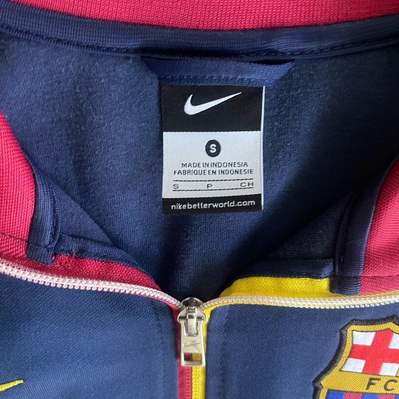 Nike FC Barcelona Track Jacket Men’s Size Small Navy Blue - Picture 3 of 6